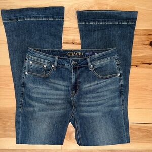 Grace in L.A. Women's Dark Blue Flare Jeans